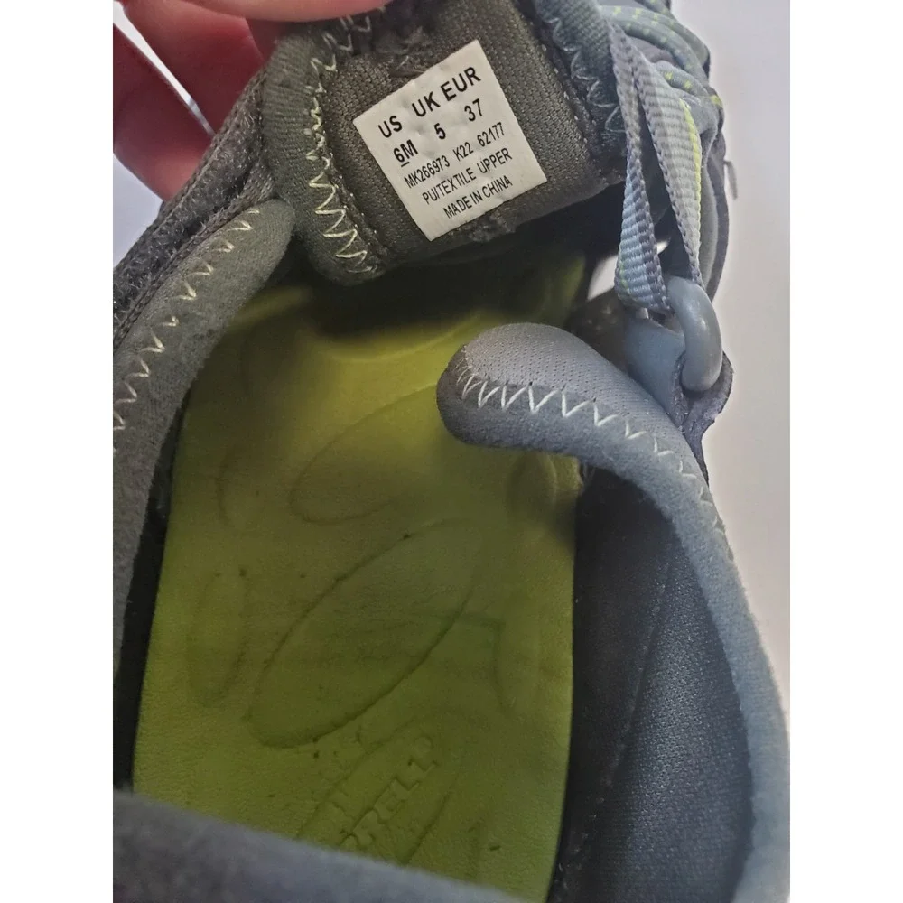 Merrell Hydro 2 Hiker Closed Toe Sandals Gray Green Water Shoes Big Kids Size 6M